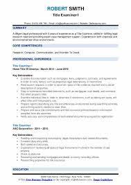 As the employer changes, his requirements from the employees also changes; Title Examiner Resume Samples Qwikresume