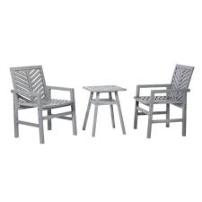 Gray Wash Acacia Wood Chevron 3 Pc Patio Set From Kirkland S In 2020 Conversation Set Patio Patio Dining Set Outdoor Patio Chairs