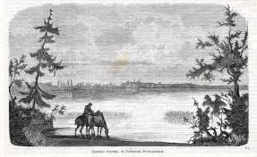 drzeworyt 1867 JEZIORO ŚWITEŹ, W POWIECIE SUWAŁKSK - 6778037262 - oficjalne  archiwum Allegro