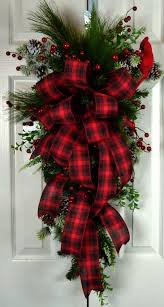Black And White Plaid Ribbon Walmart Christmas Wreath Jokes Christmas Wreaths At Walmart Christmas Wreaths Christmas Wreaths Diy Christmas Swags