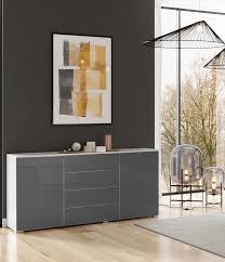 Hauga sideboard, white, 551/8x331/8 use throughout the home, on its own or with other furniture in the hauga series. Cellini Large Grey Gloss Sideboard By Furniturefactor Co Uk