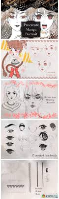 It is an affordable set costing for $8. Manga Portrait Procreate Brush Free Download Vector Stock Image Photoshop Icon