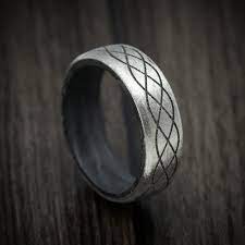Titanium Celtic Ring With Forged Carbon Fiber Sleeve Celtic Rings Mens Celtic Rings Rings