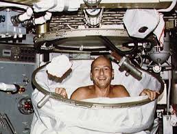 Skylab 2 Conrad In Shower Skylab Wikipedia Nasa Space Program Astronaut Space Flight