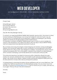 Web Developer Cover Letter Sample Resume Genius