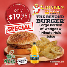 Minute maid 100% orange juice, 10 fl. Chicken Barn Barbados Starting Today June 8th Say Hello To Our Incredible Tasting 100 Vegan Beyond Burger Special For Only 19 95 Get 1 Burger Large Potato Wedges 1 Minute Maid Juice Enjoy Facebook
