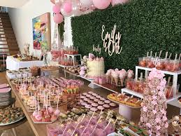 Table 21st Birthday Decoration Ideas For Her Pin By Selene Garcia On Rose Gold And Pink 1st Birthday Dessert Table Birthday Party 30th Birthday Party For Her 20th Birthday Party