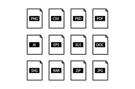 Download Set Of Thin Line File Format Icon Graphic By Muhammad Rizky Klinsman Creative Fabrica SVG Cut Files