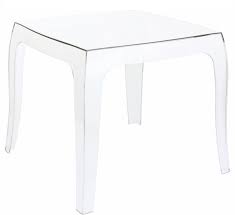 Livraison à domicile ou en retrait magasin ! Table Basse Baron Carree Transparente 51 X 51 Cm
