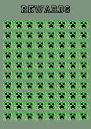 Minecraft Rewards Chart I Made For The Boys Good Behavior Chart Reward Chart Kids Reward Chart