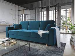 Turquoize's sofa covers are made of 85% polyester/15% spandex fabric with small checks jacquard pattern. Sofa 3 Sitzer Carde Mit Schlaffunktion Turkis Kaufen Bei Sylwia Lesniewska Fun Mobel
