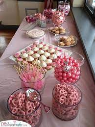 Platters Of Pink Baby Shower Decoration Ideas Baby Shower Treats Pink Baby Shower Decorations Baby Shower Candy