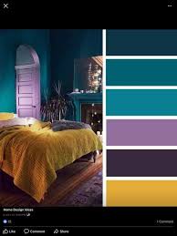 Blue and yellow bedroom color schemes. Pin By Steviebean On House Ideas Bedroom Colors Purple Bedroom Colour Palette Bedroom Color Schemes