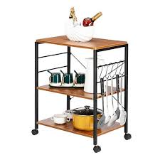 The greatest part about this industrial rolling kitchen cart is that it's easier to build than it might seem. 3 Tier Kitchen Utility Cart Vintage Rolling Bakers Rack Microwave Cart Overstock 32574121