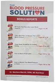 The Blood Pressure Solution Bonus Reports 2017 Paperback Dr Marlene Merritt Dom Ms Nutrition Amazon Com Books