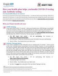 In the event that your health plan, or applicable government program does not cover the cost of the test, you may receive an invoice from labcorp. Getting Covid 19 Testing And Antibody Testing Through Empire Bluecross Blueshield The New York City District Council Of Carpenters Benefit Funds