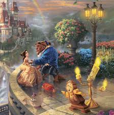 Beauty And The Beast Falling In Love Limited Edition Canvas Thomas Kinkade Studios