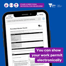 A full list of who qualifies as an authorised worker can be found here. Vicgovdh On Twitter If You Have A Permitted Worker Permit Or A Childcare Permit You Can Keep A Digital Copy And Display It On Your Phone More On The Permitted Worker Permit