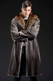 Linailin New Mens Mink Fur Coat Mens Fur Coat Grey Leather Jacket Mens Mens Winter Coat