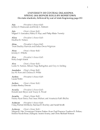 Spring 2011 Honor Roll