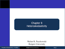 Chapter 8 Heteroskedasticity Walter R Paczkowski Rutgers