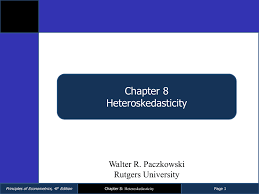 chapter 8 heteroskedasticity walter r paczkowski rutgers