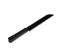 12" Serrated Black Plastic Bread Knife