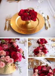 Pink Red Gold Colors For Wedding Table When Your Big Day Red Gold Wedding Wedding Table Ideas Red Wedding Colors Red