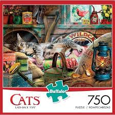 Disney panoramic fab 5 jigsaw puzzle, 700 pieces: Buffalo Games Cats Series Laid Back Tom 750 Pieces Jigsaw Puzzle Walmart Com Cat Jigsaw Puzzle Cat Puzzle Puzzle Art