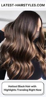 25 Hottest Black Hair With Highlights Trending In 2021 In 2021 Black Hair With Highlights Hair Hair Highlights