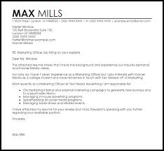 Marketing Officer Cover Letter Sample Cover Letter Templates Examples
