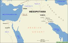 Map Of Ancient Mesopotamia To 2500 Bce Mesopotamia Ancient Mesopotamia Egypt Map