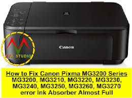 The ink absorber is almost full. How To Reset Canon Pixma Mg3200 Series Error Ink Absorber Almost Full