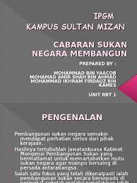 Hal ini terjadi apabila tubuh badan menyesuaikan diri terhadap aktiviti sukan yang dijalankan. Cabaran Sukan Negara Membangun