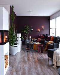 Loving This Velvet Plum Accent Wall By Marenbaxter Housebeautifuldecor A Purple Walls Living Room Living Room Wall Color Accent Walls In Living Room