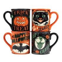 Sugar skull with mustache halloween coffee mug. Coffee Halloween Mugs Teacups From 30 Until 11 20 Wayfair Wayfair
