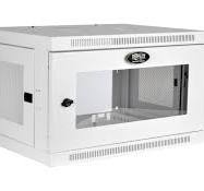 Eaton Tripp Lite Series SmartRack 6U Low-Profile Switch-Depth Wall-Mount  Mini Rack Enclosure Clear Acrylic Window White