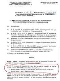 Pendant un congé de formation, on est payé à 85 %. Education Conge De Faits Et Mefaits De Cote D Ivoire Facebook