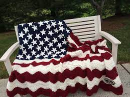 7.5 skeins of red heart super saver yarn; Crochet American Flag Free Patterns