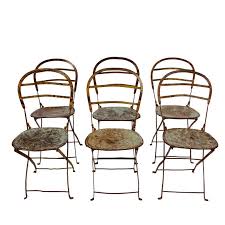 Set Of Six Wrought Iron And Steel Folding Chairs Folding Chair Iron Steel Wrought Iron Chairs