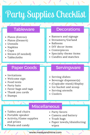 1st Birthday Party Planning Checklist Party Supplies Checklist Messy Mine In 2020 Birthday Party Supplies Checklist Party Supplies Checklist Party Planning Checklist