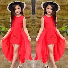 Pin On 2018 Big Girls Chiffon Sleeveless Dress Elegant Party Dress Wear 5 12yrs Dress Collection