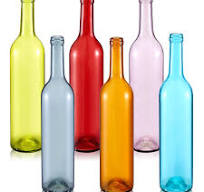 Zhehao 6 Pieces Colored Glass Bottles 750ml Empty Wine Bottles Decorative  Glass Bottle for Bottle Tree Kitchen Garden Home Decor in 6 Assorted Colors