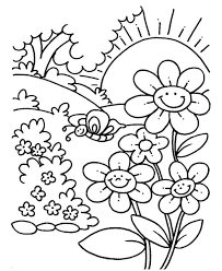 Drawing and coloring step by step with colored markers./ coloring pages for kids. Outdoors Spring Coloring Pages