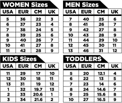 Size Chart Rockin Footwear