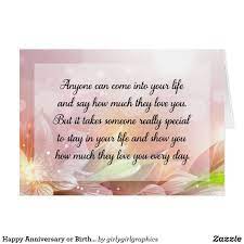 A collection of thank you verses and quotes to pick and choose for your store bought or handmade thank you cards. Happy Anniversary Or Birthday Love Quote Card Zazzle Com Quote Cards Card Sayings Love Quotes