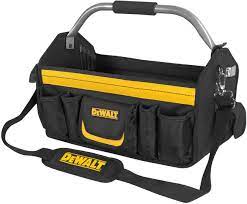 Dewalt tstak bottom large pro open mouth tote bag 18 hand power tool toolbag. Dewalt Dg5597 Open Top Tool Carrier 18 In 33 Pocket Tool Bags Amazon Com