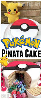 Easy Diy Pokeball Pinata Cake If Your Kids Want A Diy Pokemon Cake For Their Birthday This Cake Is Pokemon Cake Pokemon Birthday Cake Pokemon Birthday Party