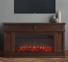 The tv stand's depth of fireplace is 20.5 inches. Real Flame 60 Torrey Landscape Electric Fireplace Pottery Barn