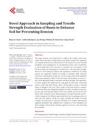 PDF) Novel Approach in Sampling and Tensile Strength Evaluation of Roots to  Enhance Soil for Preventing Erosion